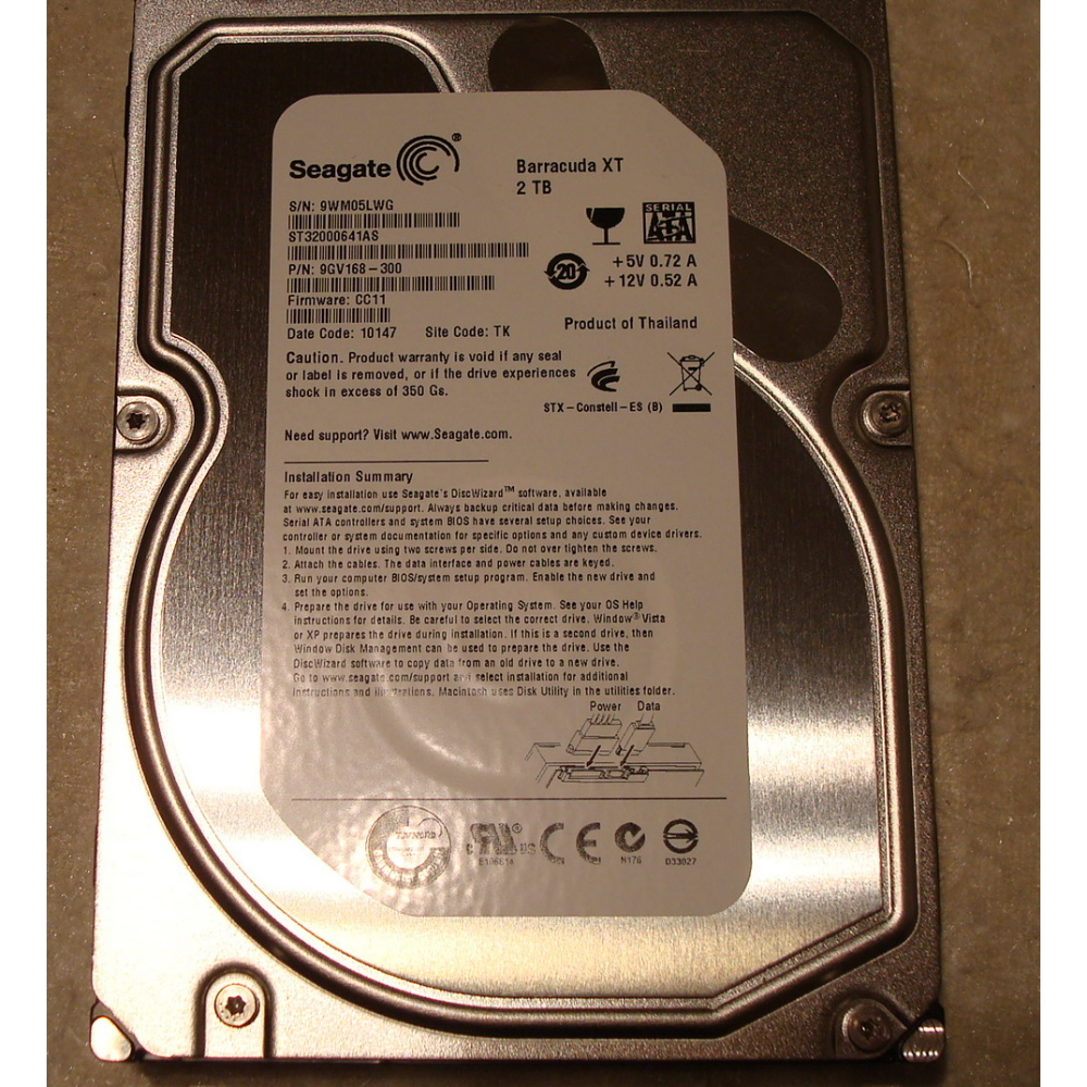 Seagate Barracuda HDD 2TB - 2